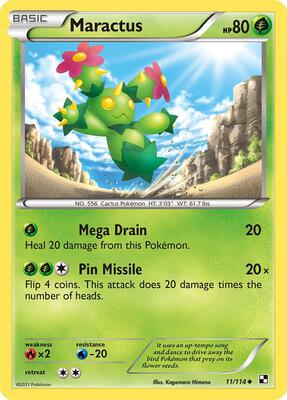 Maractus (11) card from Black and White