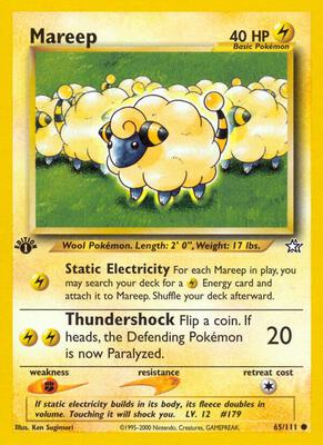 Mareep card from Neo Genesis