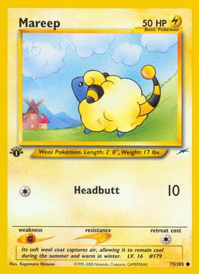 Mareep card from Neo Destiny