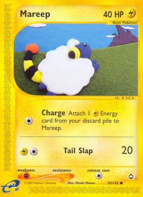 Mareep card from Aquapolis