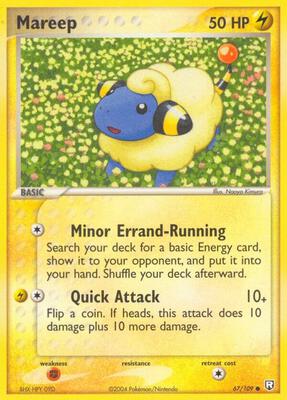 Mareep card from EX Team Rocket Returns