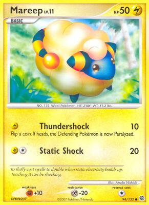 Mareep card from Secret Wonders