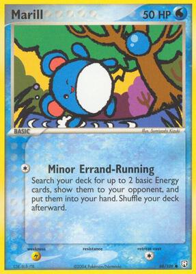 Marill card from EX Team Rocket Returns