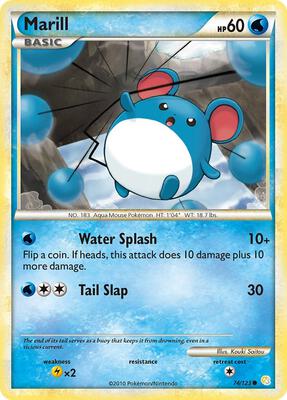 Marill card from HeartGold SoulSilver