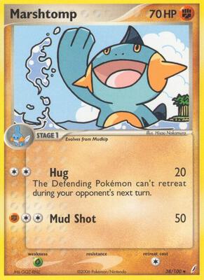 Marshtomp - 038/100 card from EX Crystal Guardians