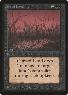 Cursed Land card from Beta Edition