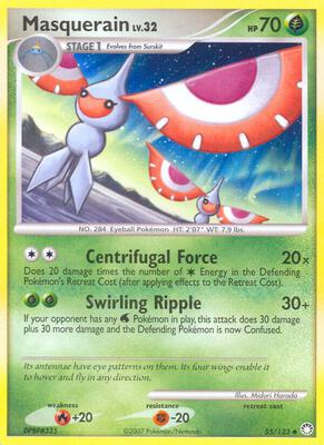 Masquerain card from Mysterious Treasures