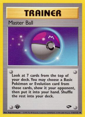 Master Ball card from Gym Challenge