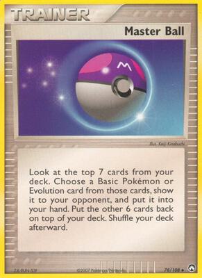 Master Ball card from EX Power Keepers