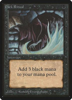 Dark Ritual card from Beta Edition
