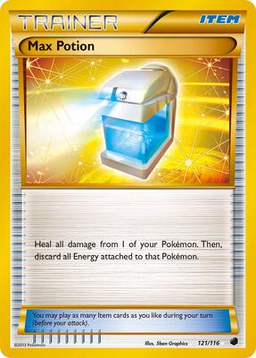 Max Potion (121 Secret Rare) card from Plasma Freeze