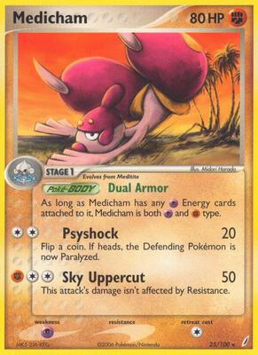 Medicham card from EX Crystal Guardians