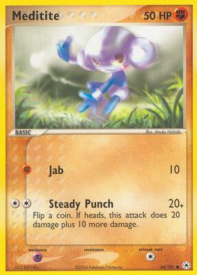 Meditite - 66/101 card from EX Hidden Legends