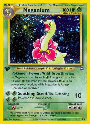 Meganium (11) card from Neo Genesis