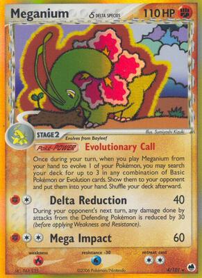 Meganium (Delta Species) card from EX Dragon Frontiers