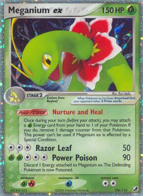 Meganium ex card from EX Unseen Forces
