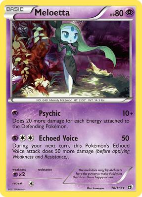 Meloetta (78) card from Legendary Treasures