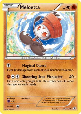 Meloetta (86) card from Legendary Treasures