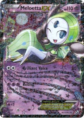 Meloetta EX card from Legendary Treasures: Radiant Collection