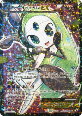 Meloetta EX (Full Art) card from Legendary Treasures: Radiant Collection