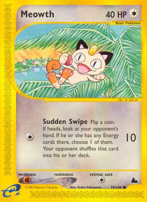 Meowth card from Skyridge