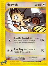 Meowth card from Expedition