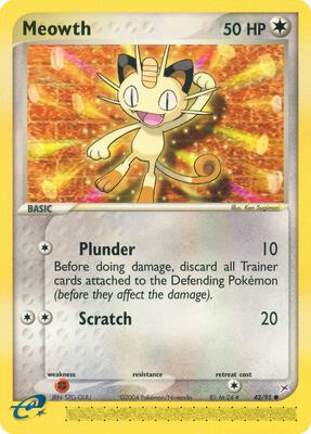 Meowth card from EX Team Magma vs Team Aqua