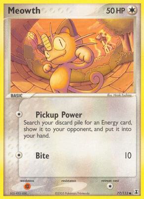 Meowth card from EX Delta Species
