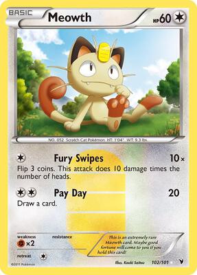 Meowth card from Noble Victories