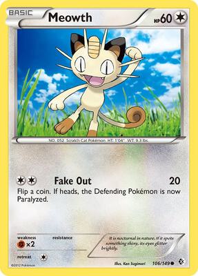 Meowth card from Boundaries Crossed