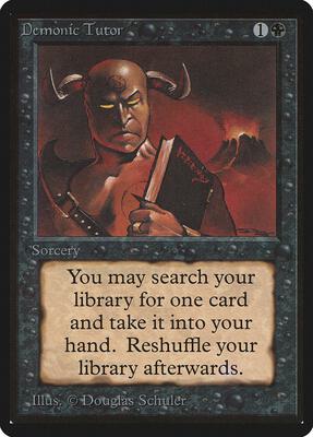 Demonic Tutor card from Beta Edition