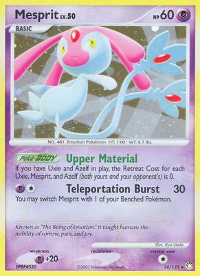 Mesprit card from Mysterious Treasures