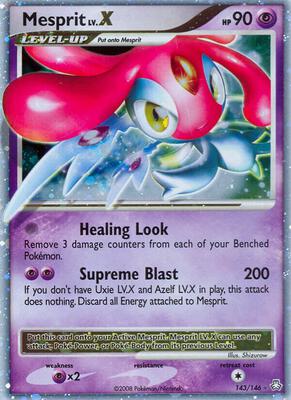Mesprit LV.X card from Legends Awakened