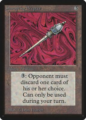 Disrupting Scepter card from Beta Edition