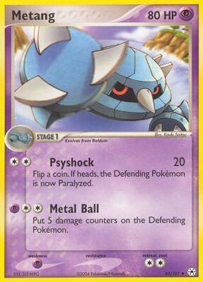 Metang - 43/101 card from EX Hidden Legends