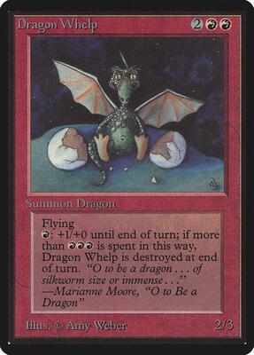 Dragon Whelp card from Beta Edition