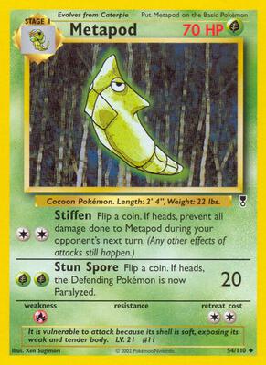 Metapod card from Legendary Collection