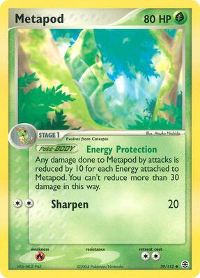 Metapod card from EX FireRed & LeafGreen