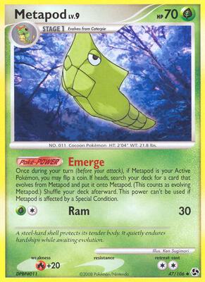 Metapod card from Great Encounters