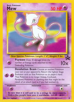 Mew (8) card from WoTC Promo