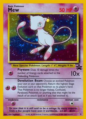 Mew (9) card from WoTC Promo