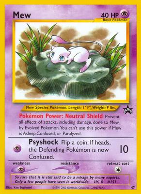 Mew (47) card from WoTC Promo