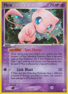 Mew card from EX Legend Maker