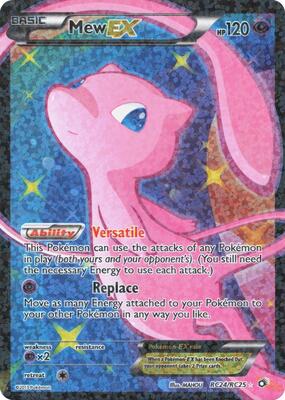 Mew EX (Full Art) card from Legendary Treasures: Radiant Collection