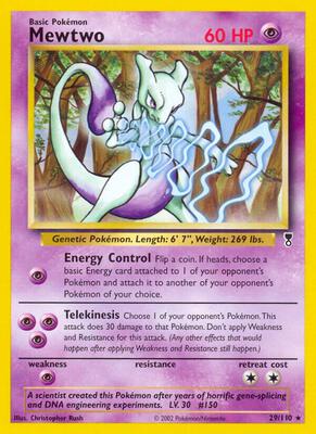 Mewtwo card from Legendary Collection