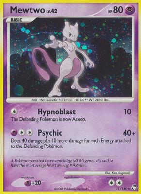 Mewtwo card from Legends Awakened