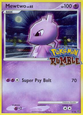 Mewtwo card from Rumble