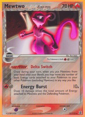 Mewtwo (Delta Species) card from EX Delta Species