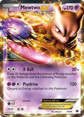 Mewtwo EX card from Next Destinies