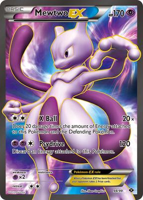 Mewtwo EX (98 Full Art) card from Next Destinies